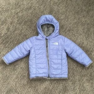 Reversible The North Face Kids 18-24 Month Winter Jacket Purple